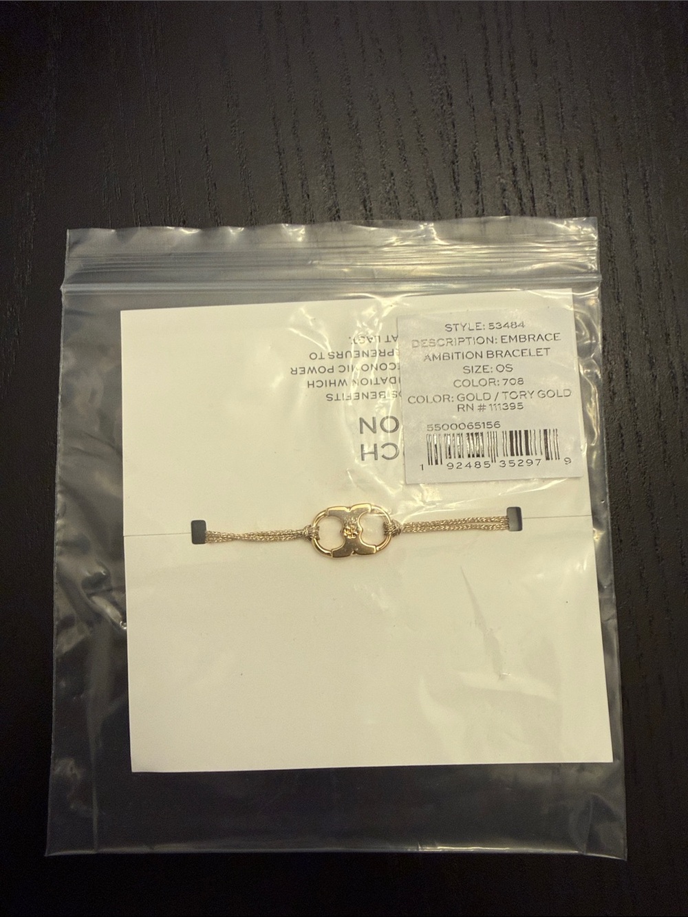 Tory Burch Gold Double-Link Emblem Bracelet